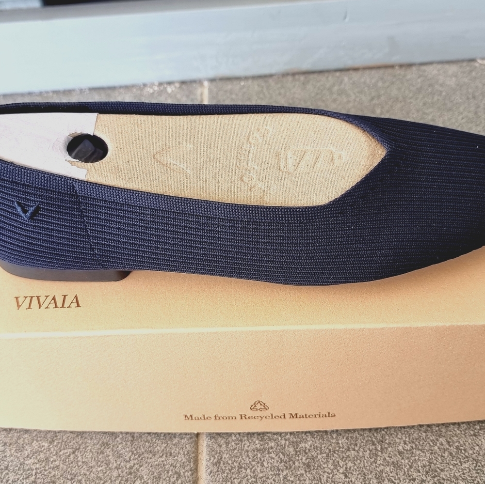 Navy ballet flats, S8.5 (EU 39.5) - Picture 4 of 5